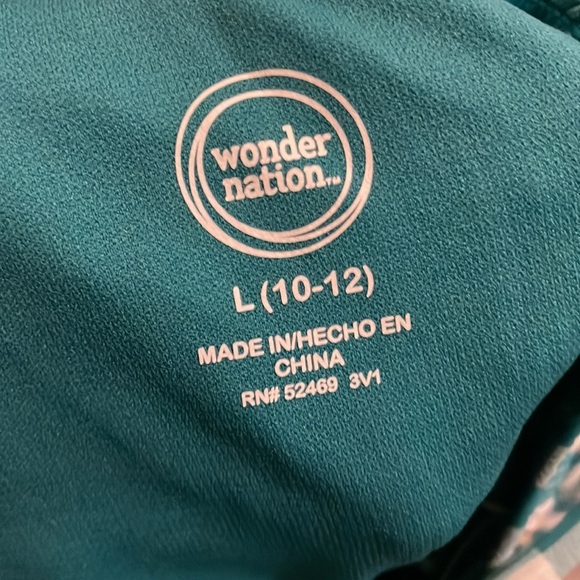 Wonder Nation Girls Shark Bite One-Piece Swimsuit Size L (10-12) NEW - Picture 5 of 6